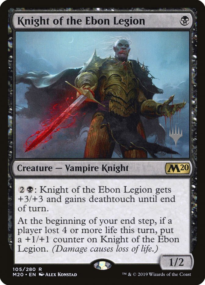 Knight of the Ebon Legion (Promo Pack) [Core Set 2020 Promos] | Chromatic Games