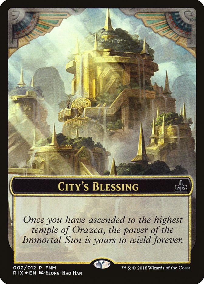 City's Blessing // Elemental Double-Sided Token [Friday Night Magic 2018] | Chromatic Games