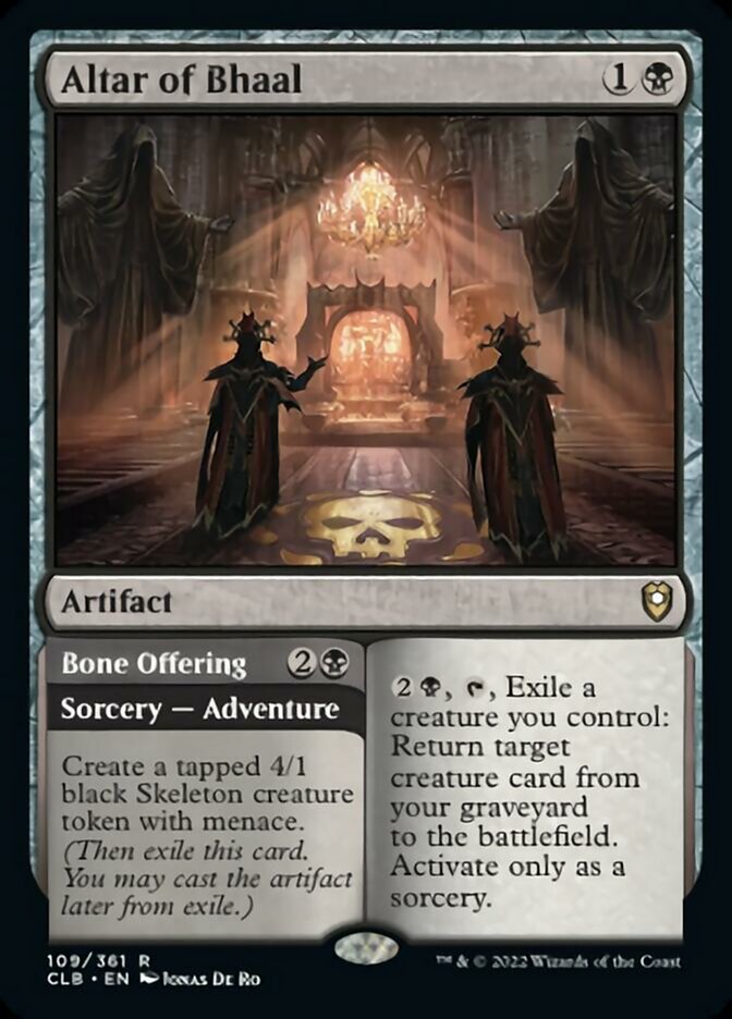 Altar of Bhaal // Bone Offering [Commander Legends: Battle for Baldur's Gate] | Chromatic Games