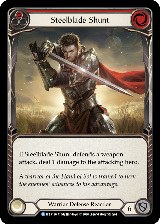 Steelblade Shunt (Red) [U-WTR126] (Welcome to Rathe Unlimited)  Unlimited Rainbow Foil | Chromatic Games