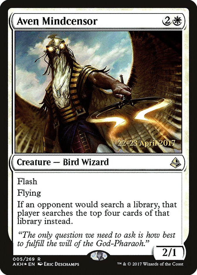 Aven Mindcensor [Amonkhet Prerelease Promos] | Chromatic Games