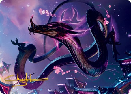 Junji, the Midnight Sky 1 Art Card (Gold-Stamped Signature) [Kamigawa: Neon Dynasty Art Series] | Chromatic Games