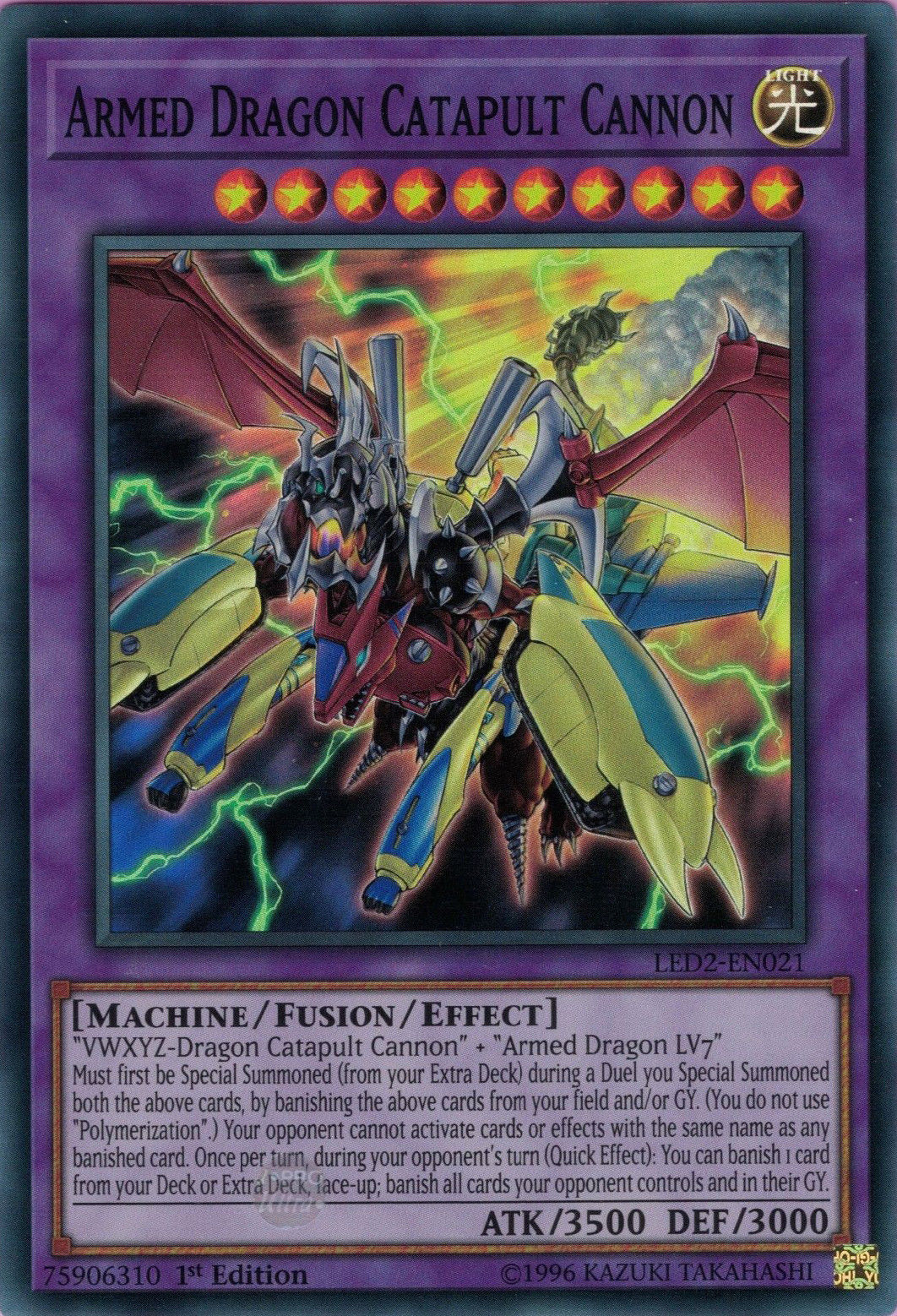 Armed Dragon Catapult Cannon [LED2-EN021] Super Rare | Chromatic Games