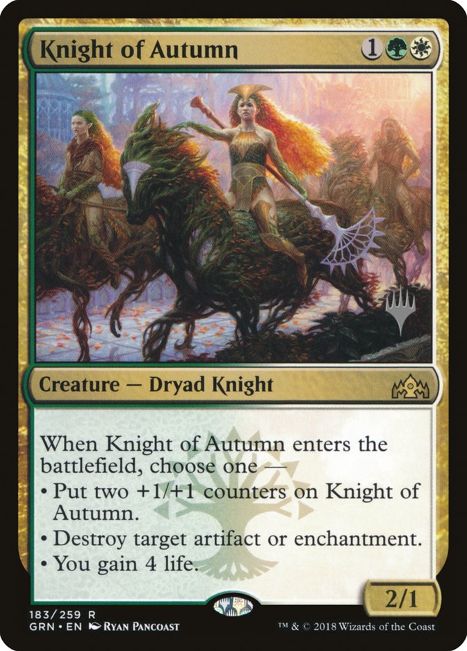 Knight of Autumn (Promo Pack) [Guilds of Ravnica Promos] | Chromatic Games