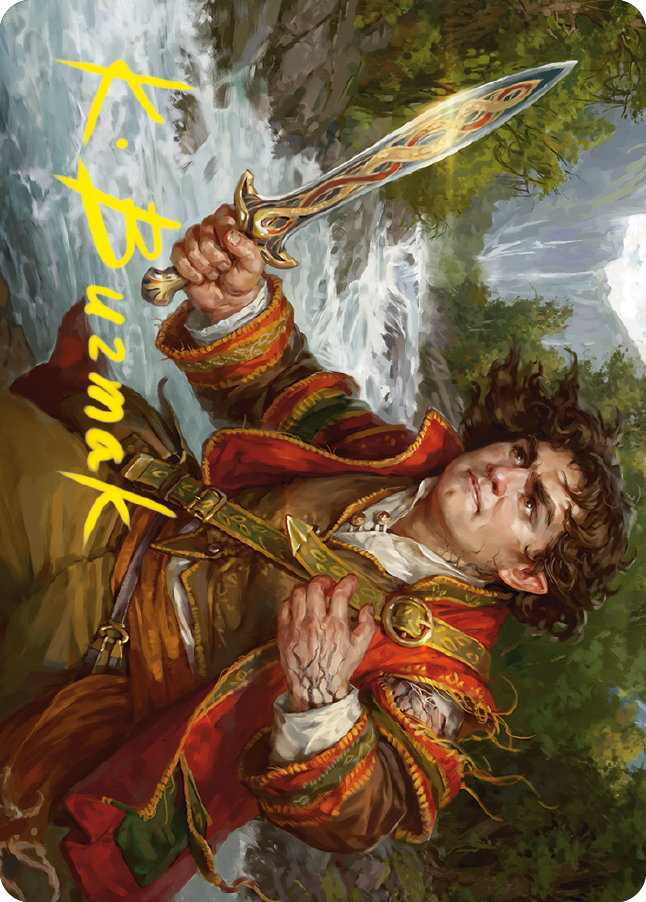 Frodo Baggins Art Card (16/81) (Gold-Stamped Signature) [The Lord of the Rings: Tales of Middle-earth Art Series] | Chromatic Games