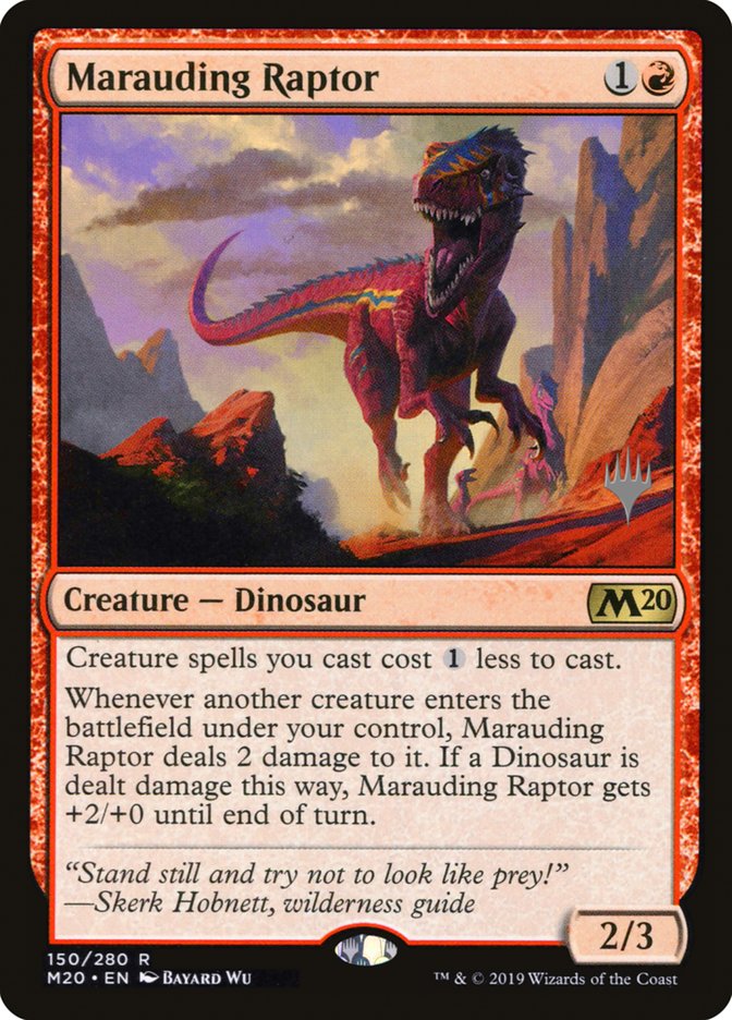 Marauding Raptor (Promo Pack) [Core Set 2020 Promos] | Chromatic Games