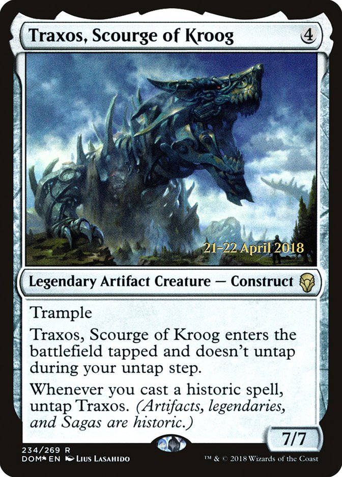 Traxos, Scourge of Kroog [Dominaria Prerelease Promos] | Chromatic Games