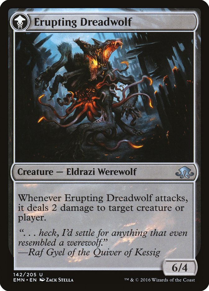 Smoldering Werewolf // Erupting Dreadwolf [Eldritch Moon] | Chromatic Games