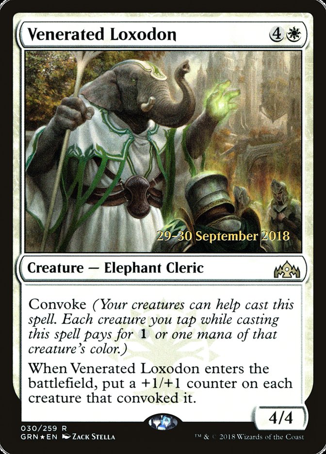 Venerated Loxodon [Guilds of Ravnica Prerelease Promos] | Chromatic Games