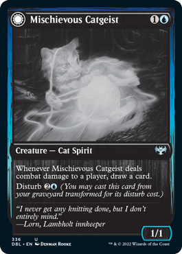 Mischievous Catgeist // Catlike Curiosity [Innistrad: Double Feature] | Chromatic Games