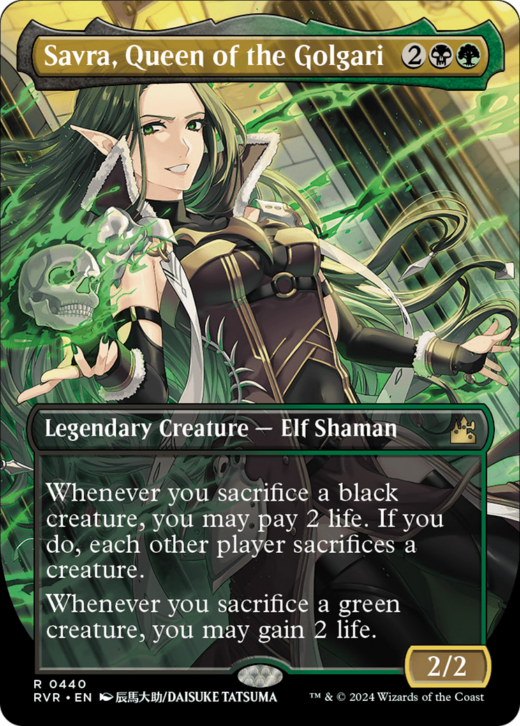 Savra, Queen of the Golgari (Anime Borderless) [Ravnica Remastered] | Chromatic Games