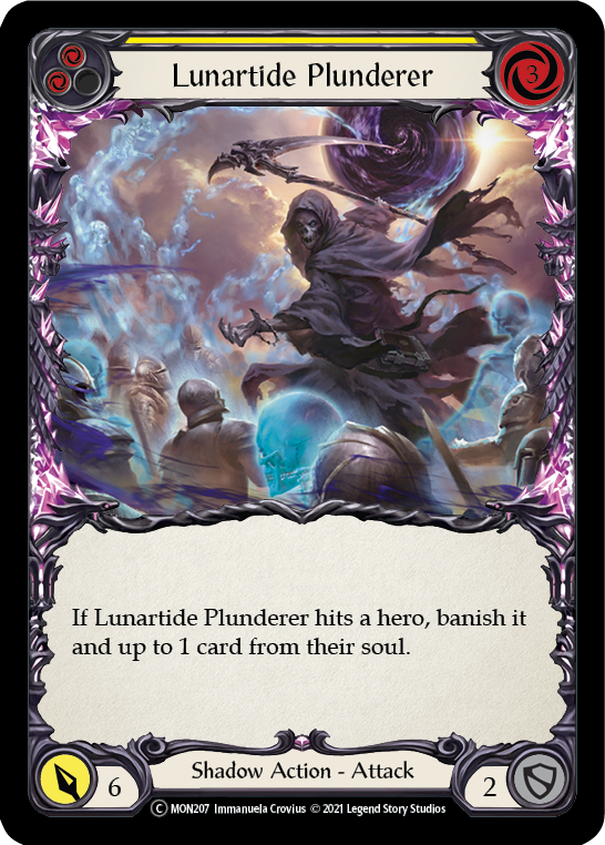 Lunartide Plunderer (Yellow) [U-MON207-RF] (Monarch Unlimited)  Unlimited Rainbow Foil | Chromatic Games