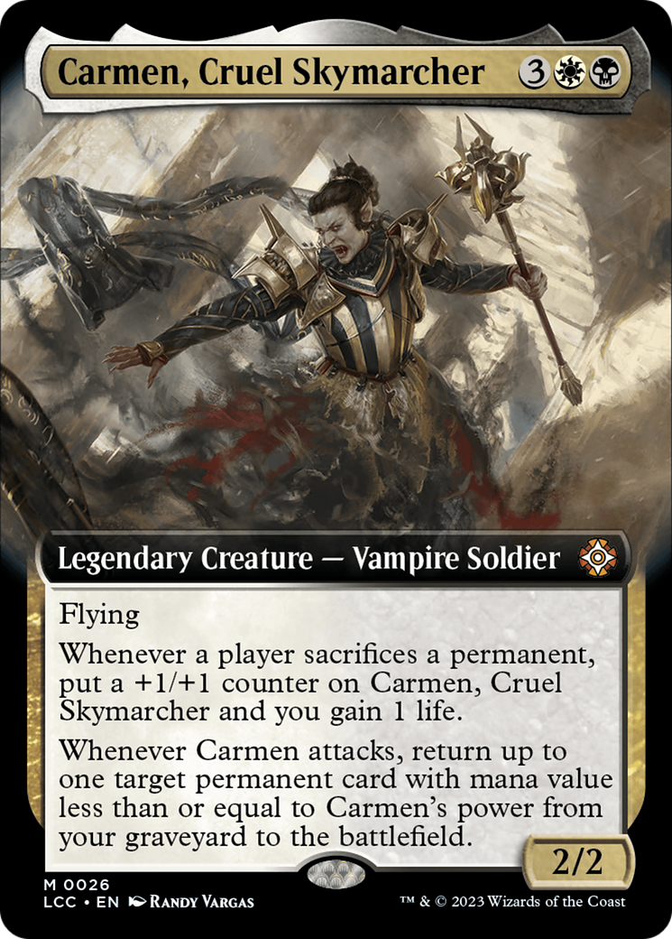 Carmen, Cruel Skymarcher (Extended Art) [The Lost Caverns of Ixalan Commander] | Chromatic Games