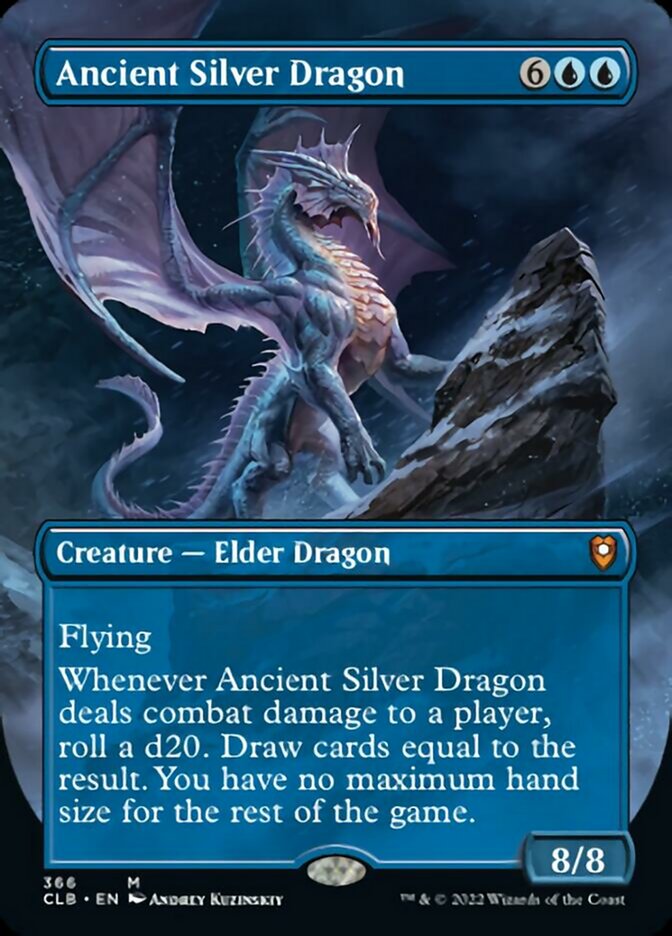 Ancient Silver Dragon (Borderless Alternate Art) [Commander Legends: Battle for Baldur's Gate] | Chromatic Games