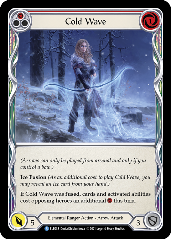 Cold Wave (Red) [ELE038] (Tales of Aria)  1st Edition Rainbow Foil | Chromatic Games