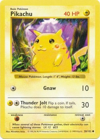 Pikachu Red Cheeks [Base Set (Shadowless)] | Chromatic Games