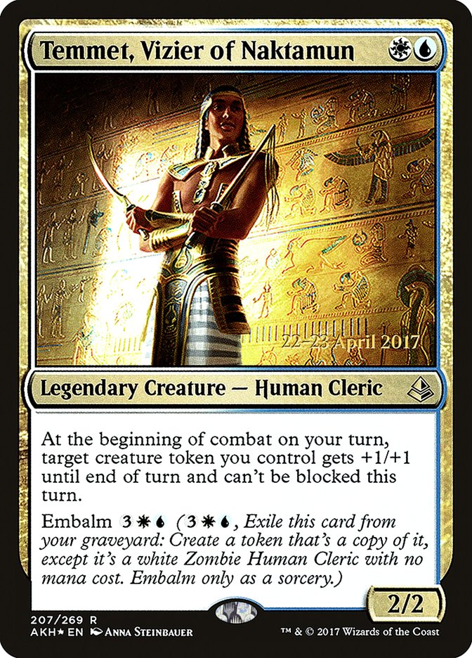 Temmet, Vizier of Naktamun [Amonkhet Prerelease Promos] | Chromatic Games