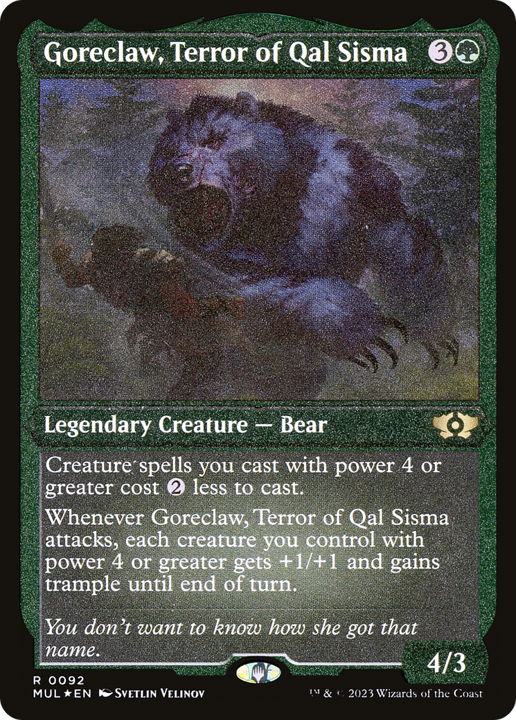 Goreclaw, Terror of Qal Sisma (Foil Etched) [Multiverse Legends] | Chromatic Games