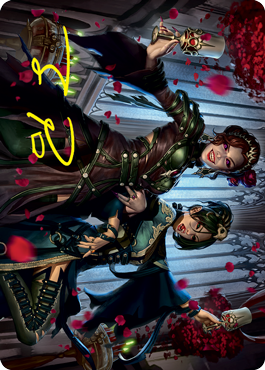 Falkenrath Celebrants 2 Art Card (Gold-Stamped Signature) [Innistrad: Crimson Vow Art Series] | Chromatic Games
