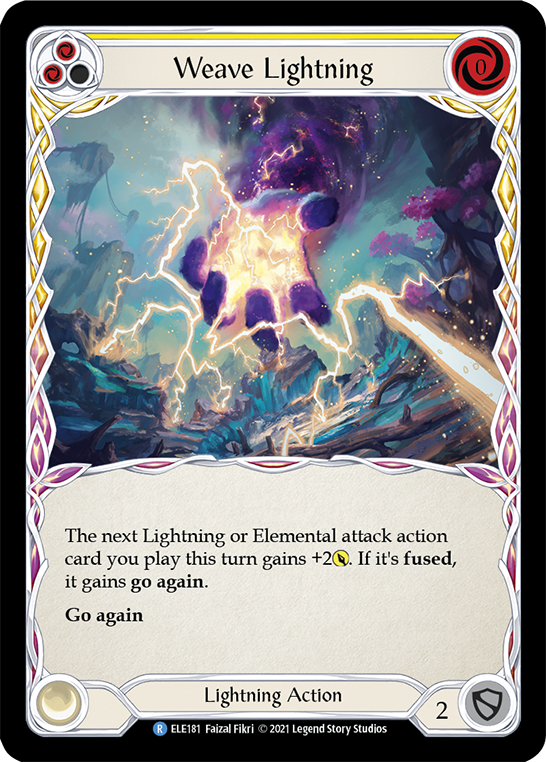 Weave Lightning (Yellow) [ELE181] (Tales of Aria)  1st Edition Rainbow Foil | Chromatic Games