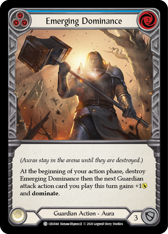 Emerging Dominance (Blue) [CRU040] (Crucible of War)  1st Edition Rainbow Foil | Chromatic Games
