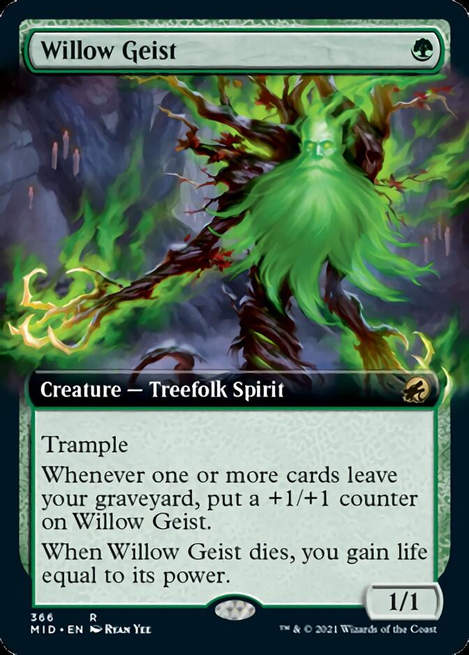 Willow Geist (Extended Art) [Innistrad: Midnight Hunt] | Chromatic Games