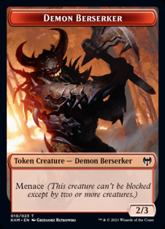 Demon Berserker Token [Kaldheim Tokens] | Chromatic Games