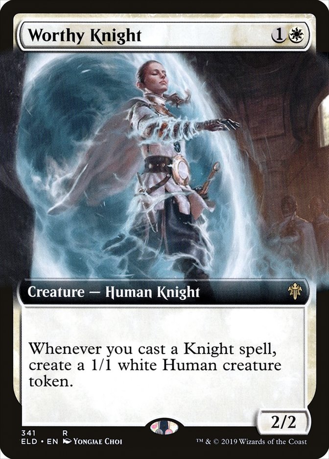 Worthy Knight (Extended Art) [Throne of Eldraine] | Chromatic Games