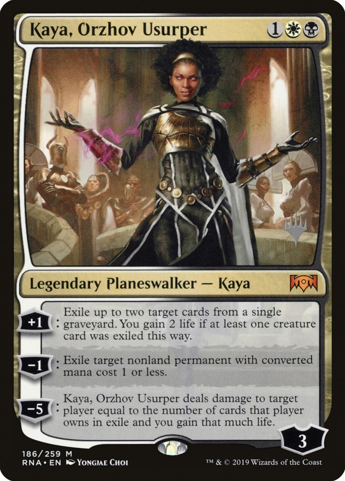 Kaya, Orzhov Usurper (Promo Pack) [Ravnica Allegiance Promos] | Chromatic Games