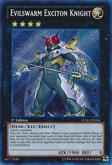 Evilswarm Exciton Knight [LVAL-EN056] Secret Rare | Chromatic Games