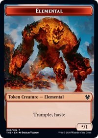 Elemental // Satyr Double-Sided Token [Theros Beyond Death Tokens] | Chromatic Games