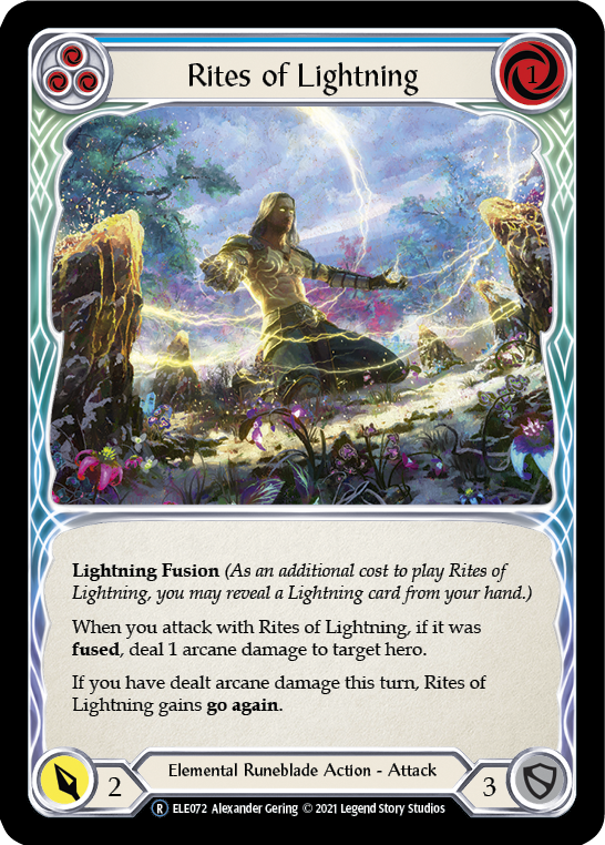 Rites of Lightning (Blue) [U-ELE072] (Tales of Aria Unlimited)  Unlimited Normal | Chromatic Games