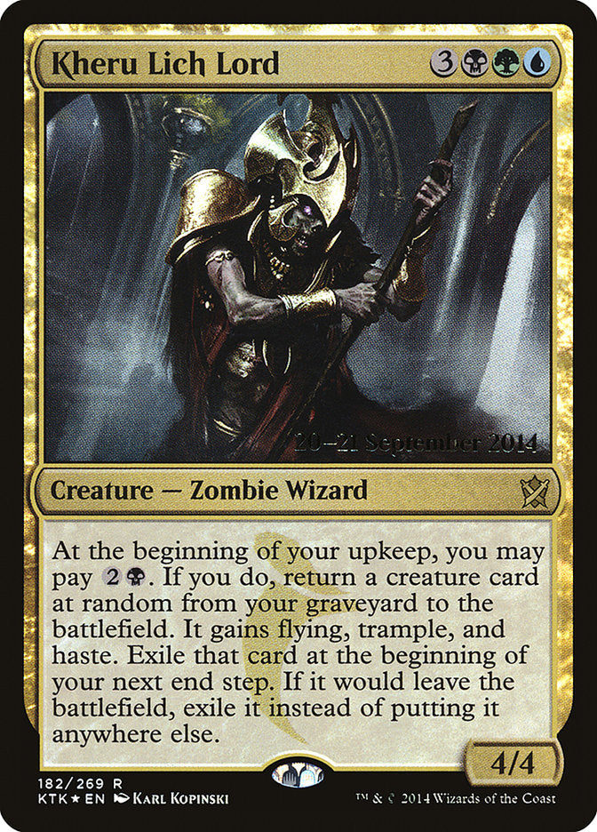 Kheru Lich Lord [Khans of Tarkir Prerelease Promos] | Chromatic Games