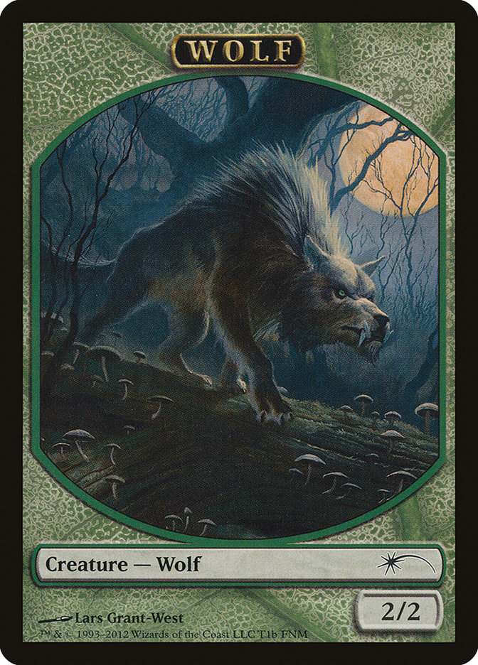 Human // Wolf Double-Sided Token [Friday Night Magic 2012] | Chromatic Games