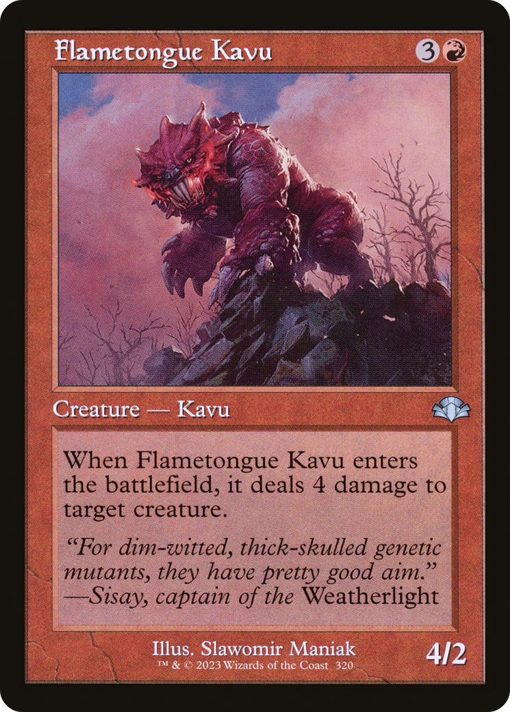 Flametongue Kavu (Retro) [Dominaria Remastered] | Chromatic Games