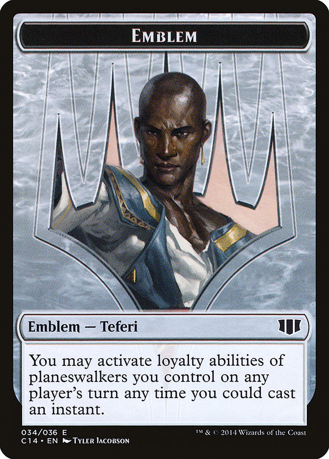 Teferi, Temporal Archmage Emblem // Zombie (011/036) Double-Sided Token [Commander 2014 Tokens] | Chromatic Games