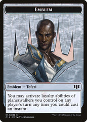 Teferi, Temporal Archmage Emblem // Zombie (011/036) Double-Sided Token [Commander 2014 Tokens] | Chromatic Games