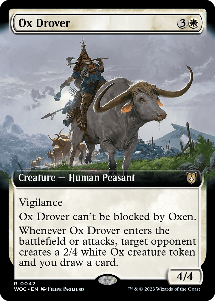 Ox Drover (Extended Art) [Wilds of Eldraine Commander] | Chromatic Games