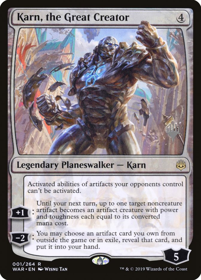 Karn, the Great Creator (Promo Pack) [War of the Spark Promos] | Chromatic Games