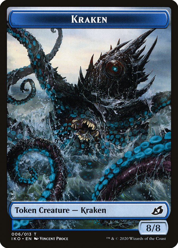 Kraken Token [Ikoria: Lair of Behemoths Tokens] | Chromatic Games