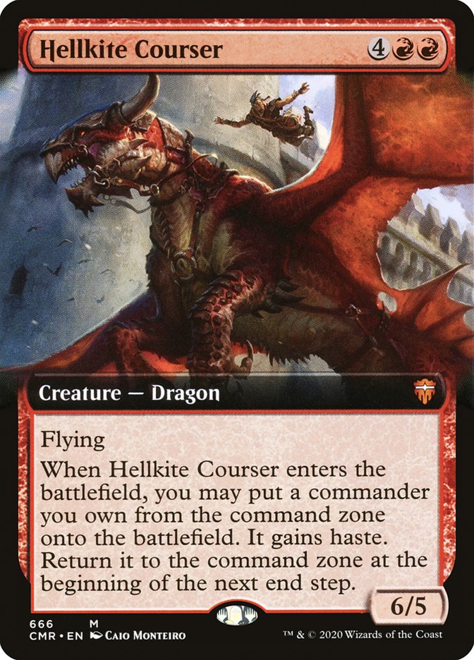 Hellkite Courser (Extended Art) [Commander Legends] | Chromatic Games