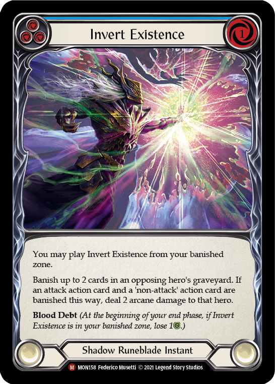 Invert Existence [MON158-RF] (Monarch)  1st Edition Rainbow Foil | Chromatic Games