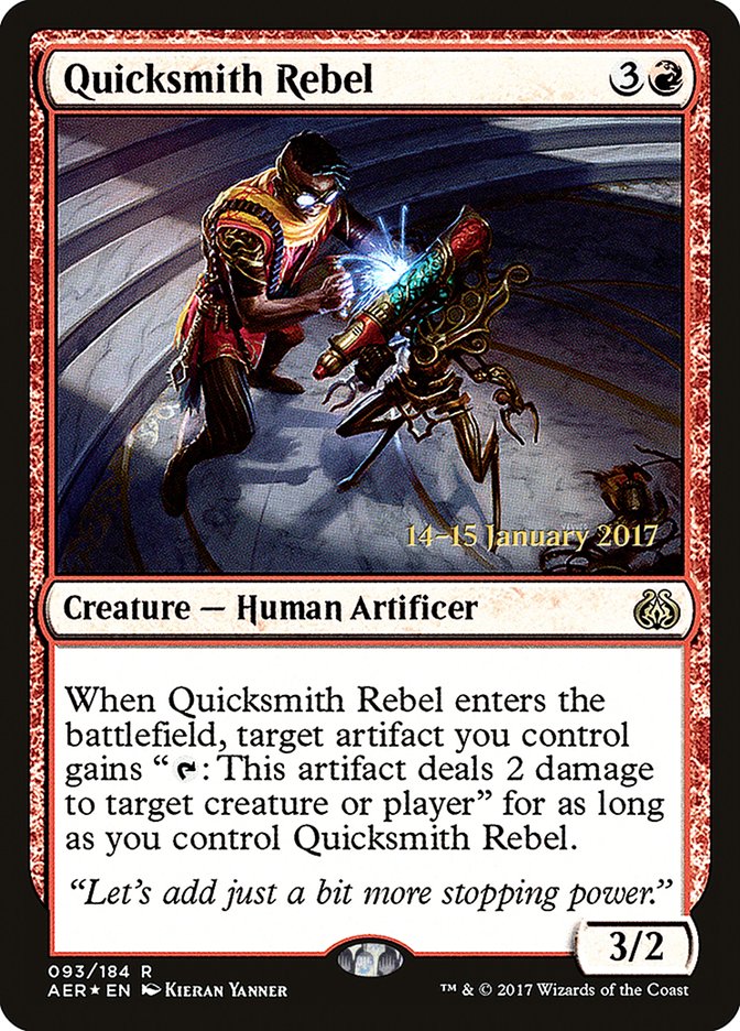 Quicksmith Rebel [Aether Revolt Prerelease Promos] | Chromatic Games