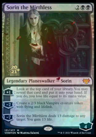 Sorin the Mirthless [Innistrad: Crimson Vow Prerelease Promos] | Chromatic Games