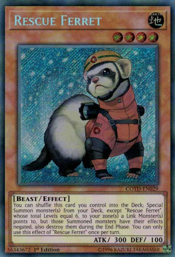 Rescue Ferret [COTD-EN029] Secret Rare | Chromatic Games