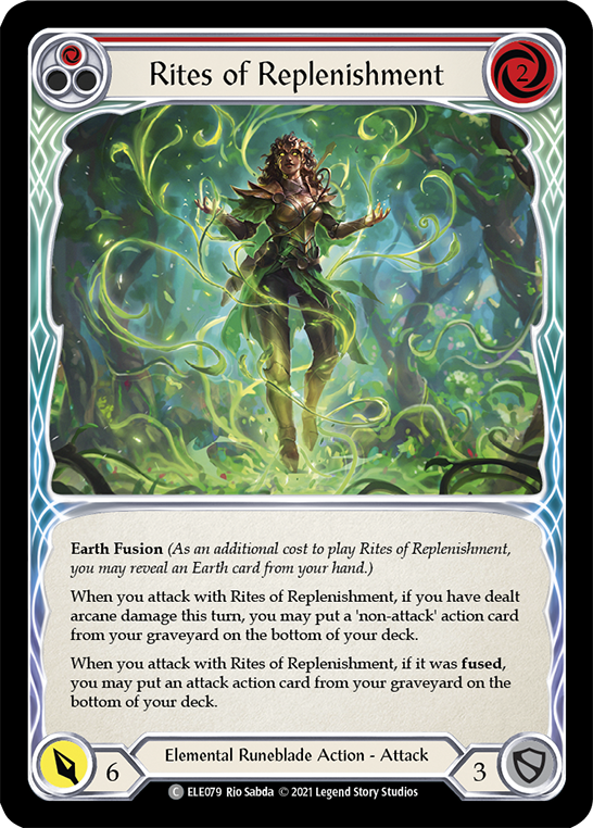 Rites of Replenishment (Red) [ELE079] (Tales of Aria)  1st Edition Rainbow Foil | Chromatic Games