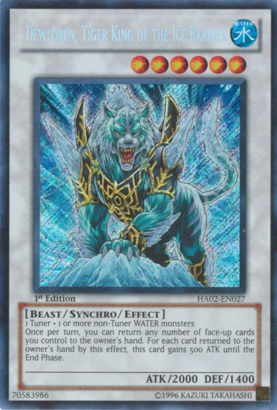 Dewloren, Tiger King of the Ice Barrier [HA02-EN027] Secret Rare | Chromatic Games