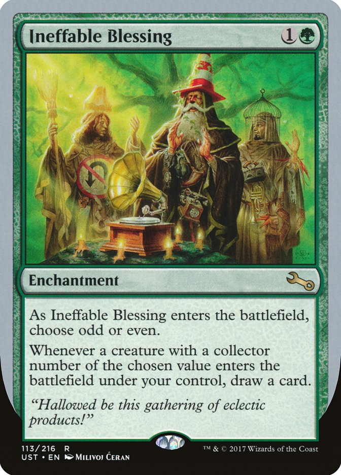 Ineffable Blessing ("choose odd or even") [Unstable] | Chromatic Games