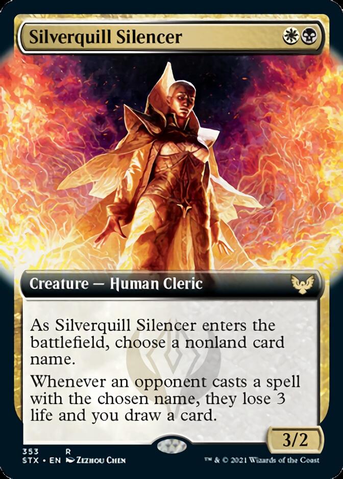 Silverquill Silencer (Extended Art) [Strixhaven: School of Mages] | Chromatic Games