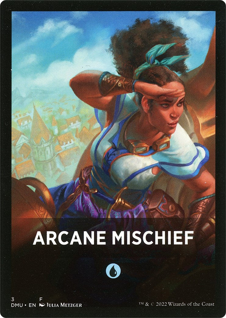 Arcane Mischief Theme Card [Dominaria United Tokens] | Chromatic Games